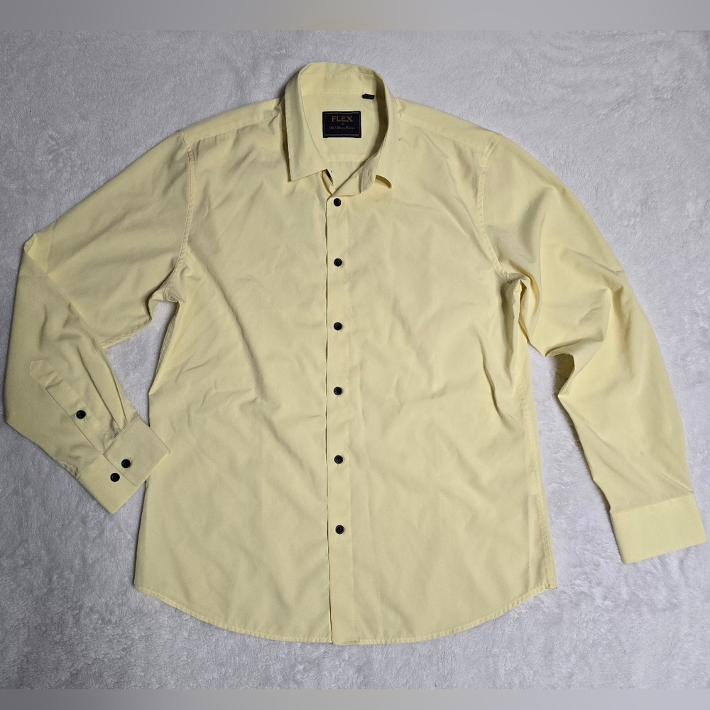 Flex Mens Shirt Size M Medium Luxury Collection Top Dress Casual Formal Italy - Picture 6 of 9